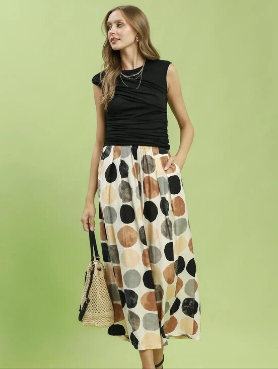 Umgee Pants - 🌸Umgee Polka Dot Wide Leg Pants | Brown, Black, Grey